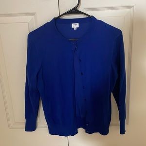 Royal blue cardigan sweater